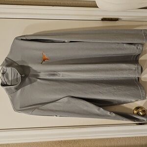 SPORT-TEK Relaxed Grey Polyester Polo Shirt Texas Longhorns CORONA beer Size L